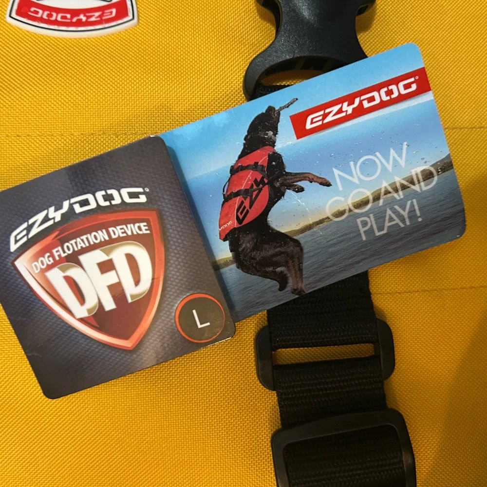 EzyDog Yellow Dog Life Jacket- L